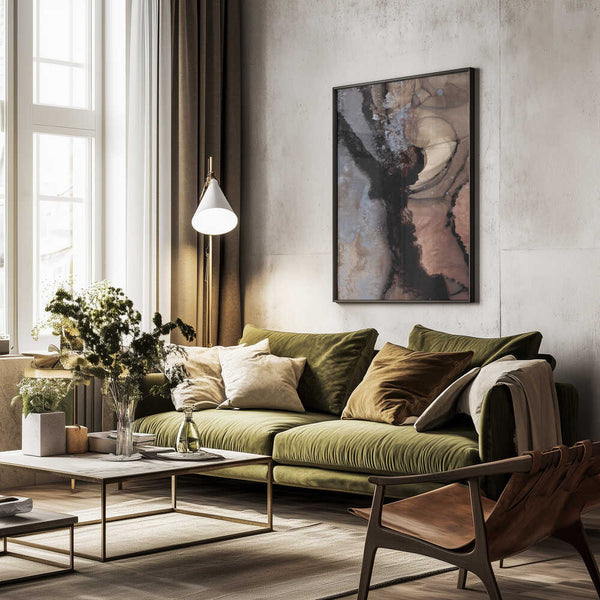 Tablou înramat „Organic Shapes with Earthy Tones” de uplusmestudio