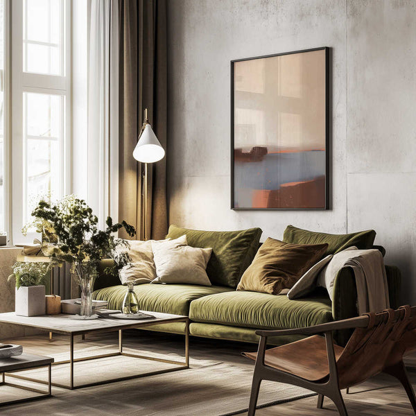 Tablou înramat „Serene Horizons” de MANSI SAXENA