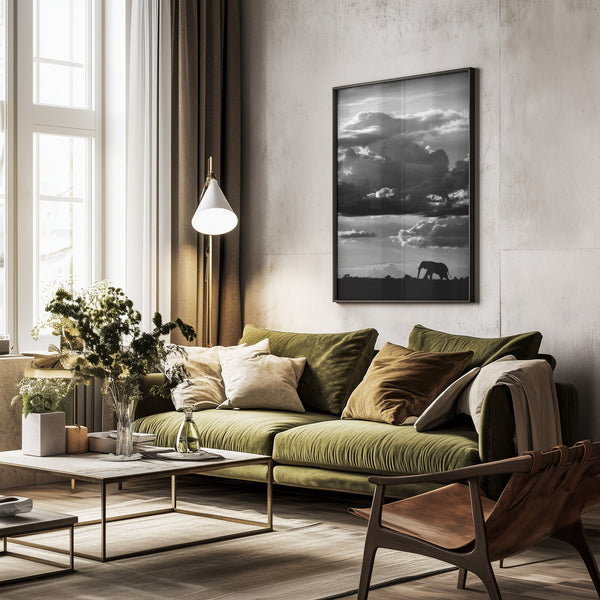 Tablou înramat „He walks under an African Sky” de WildPhotoArt