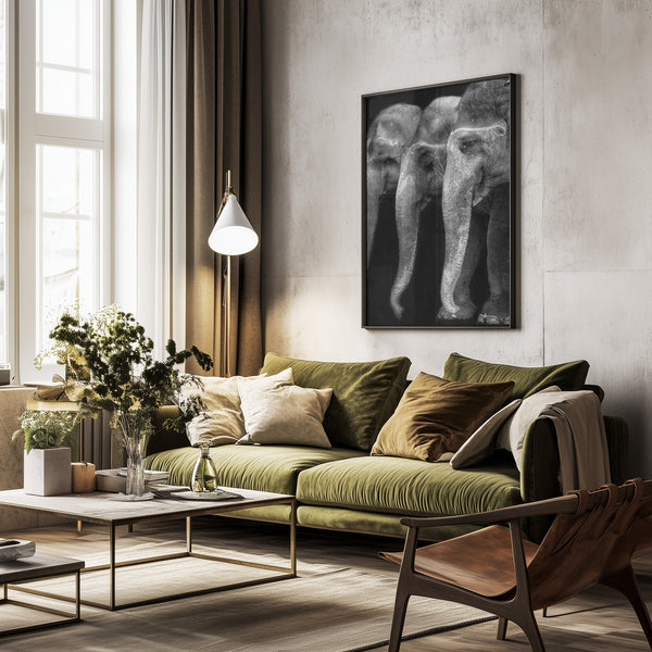 Tablou înramat „Nature\'s great masterpiece, an elephant; the only harmless great thing ...” de Yvette Depaepe