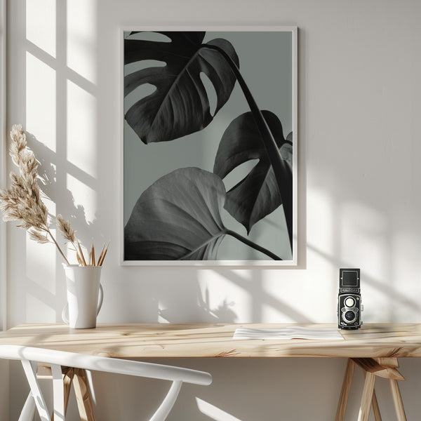 Tablou înramat „Monstera Teal 07” de Pictufy Studio III