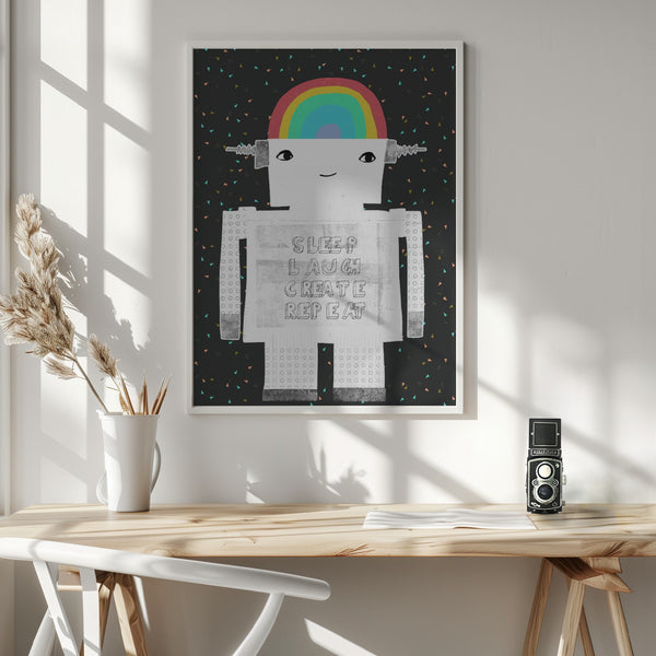 Tablou înramat „Life in Circuits” de Treechild