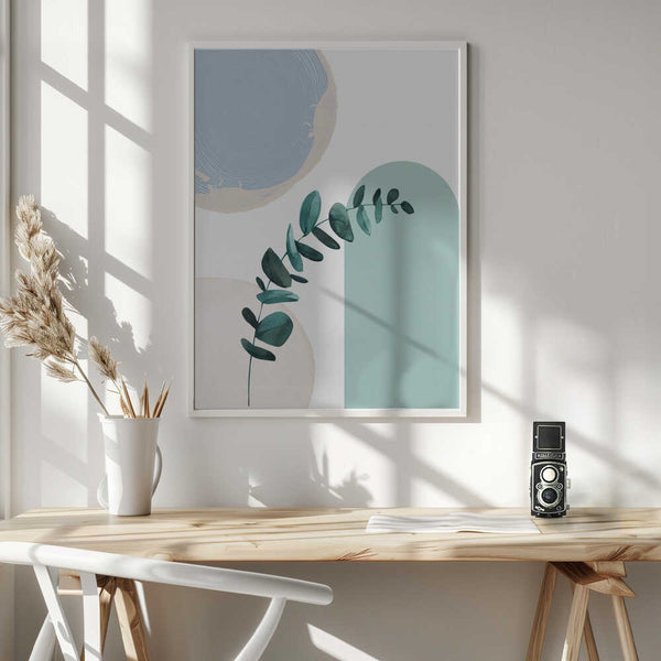 Tablou înramat „Blue green boho-1” de Sally Ann Moss