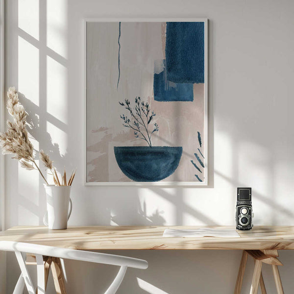 Tablou înramat „Calm Blues-3” de Sally Ann Moss