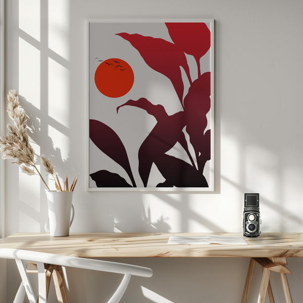 Tablou înramat „Tropical Sunset” de Kubistika