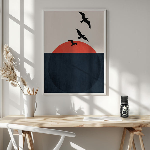 Tablou înramat „Sunset Breeze” de Kubistika