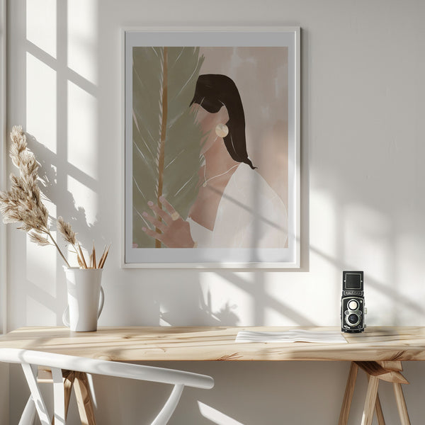 Tablou înramat „Plant Girl” de Ivy Green Illustrations