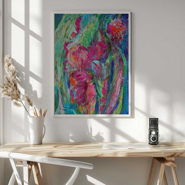 Tablou înramat „Impressionist Floral Abstract” de Dorothy Fagan