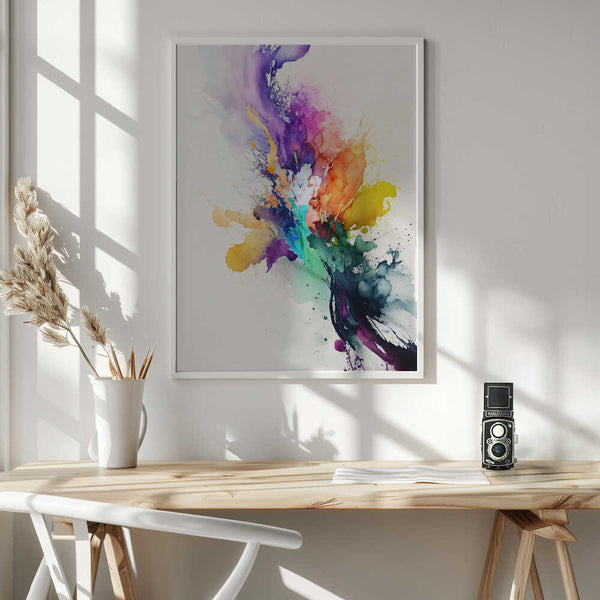 Tablou înramat „Vibrant Color Burst” de Mauro