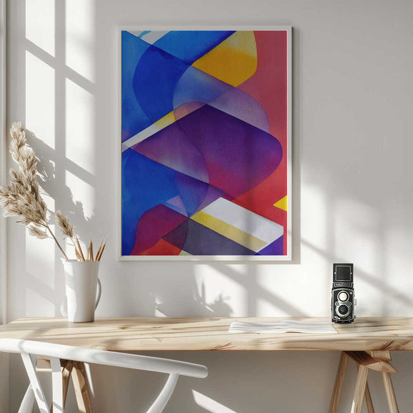 Tablou înramat „Vibrant Overlap” de Mauro