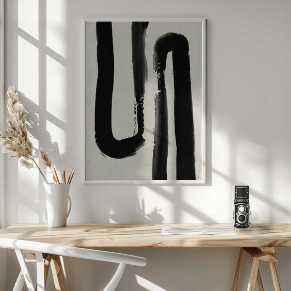 Tablou înramat „Monochrome Flow” de Treechild