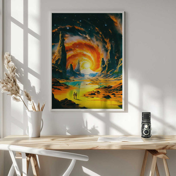 Tablou înramat „Romantic Space Walk” de Taudalpoi