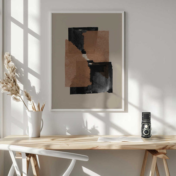 Tablou înramat „Earthy Blocks Blend” de THE MIUUS STUDIO