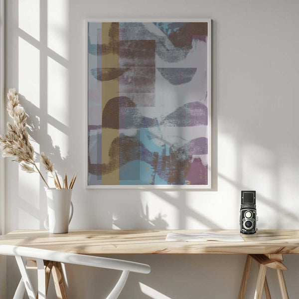 Tablou înramat „Abstract Shapes In Warm Pastel Colors 0010” de Dina Dankers