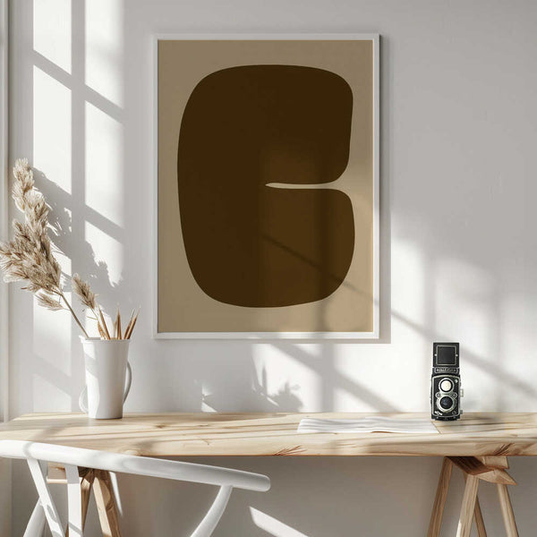 Tablou înramat „Bold Brown Form” de Treechild