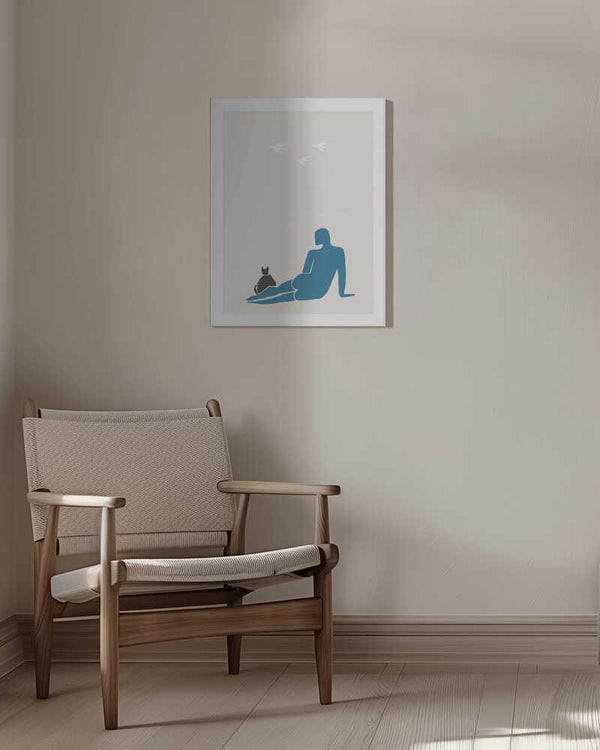 Tablou canvas „Woman and Cat” de Pictufy Studio II