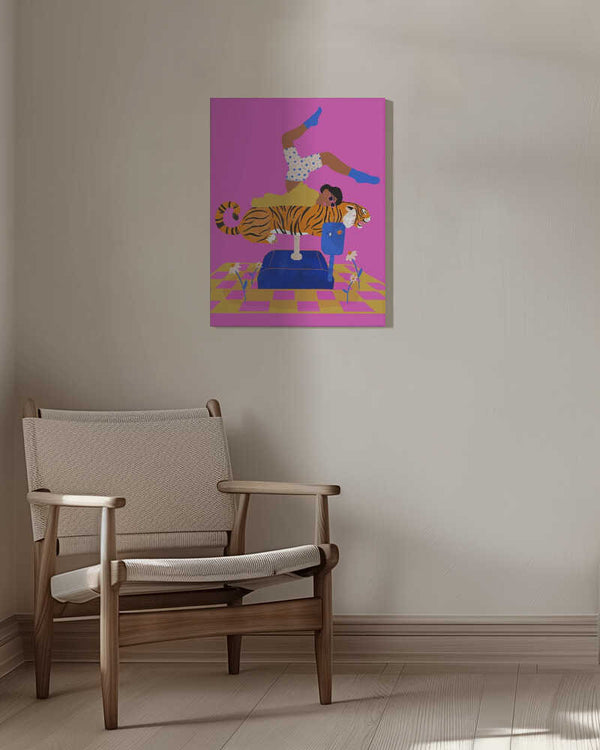 Tablou canvas „Put a tiger in your heart” de Jota de jai