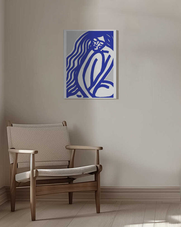 Tablou canvas „Blue Contours” de Treechild