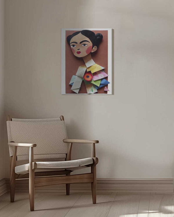 Tablou canvas „Paper Portrait Blossom” de Treechild