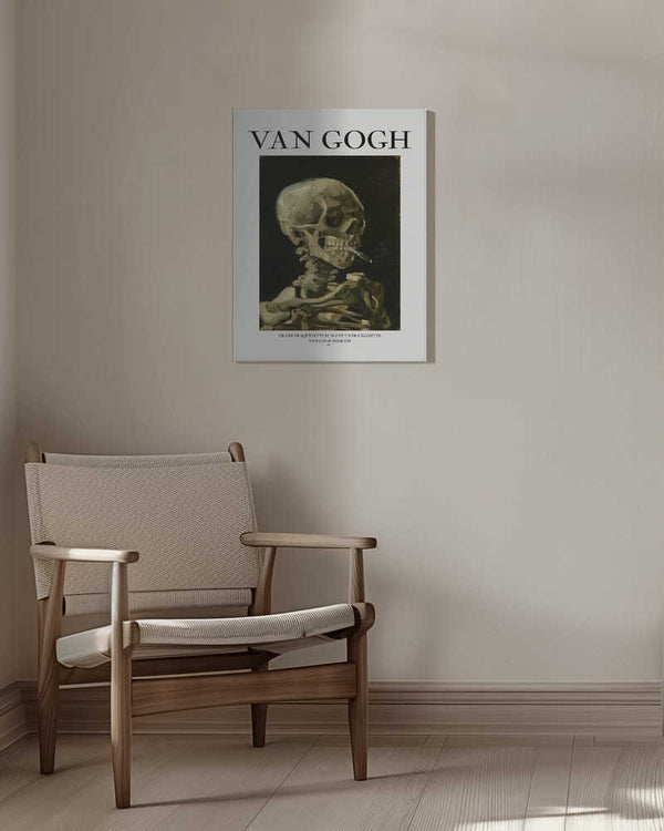 Tablou canvas „Head of a skeleton with a burning cigarette” de Vincent Van Gogh