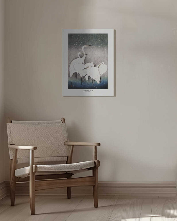 Tablou canvas „Group Of Egrets” de Ohara Koson