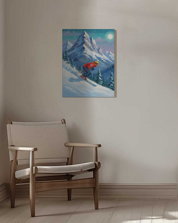 Tablou canvas „Snow skiing adventures” de HUGO