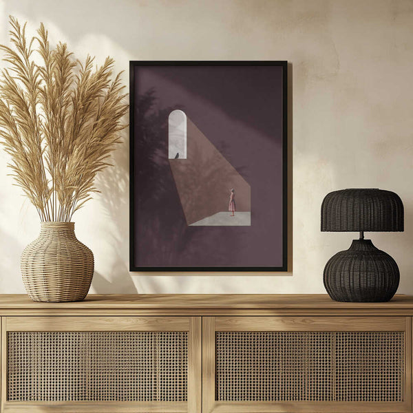 Tablou înramat „Enlighten me” de Maarten Léon