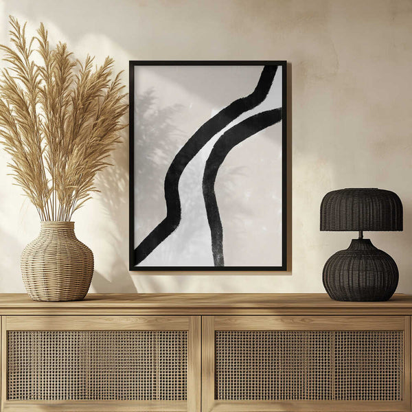 Tablou înramat „Bold Black Lines” de uplusmestudio