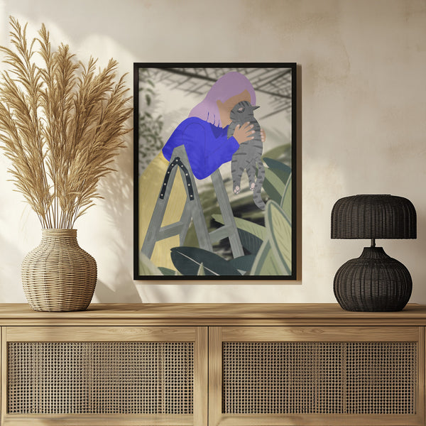 Tablou înramat „Hi Kitty, I love you!” de Jota de jai