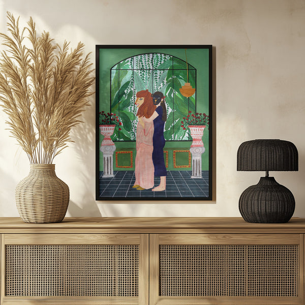 Tablou înramat „Lion Mom” de Jota de jai