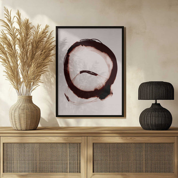 Tablou înramat „Crimson Circle” de Treechild