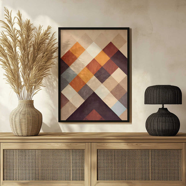 Tablou înramat „Geometric Harmony” de Treechild