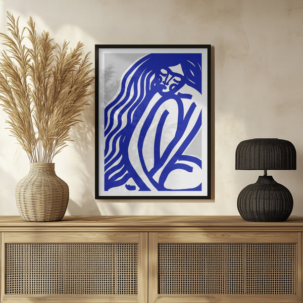 Tablou înramat „Blue Contours” de Treechild