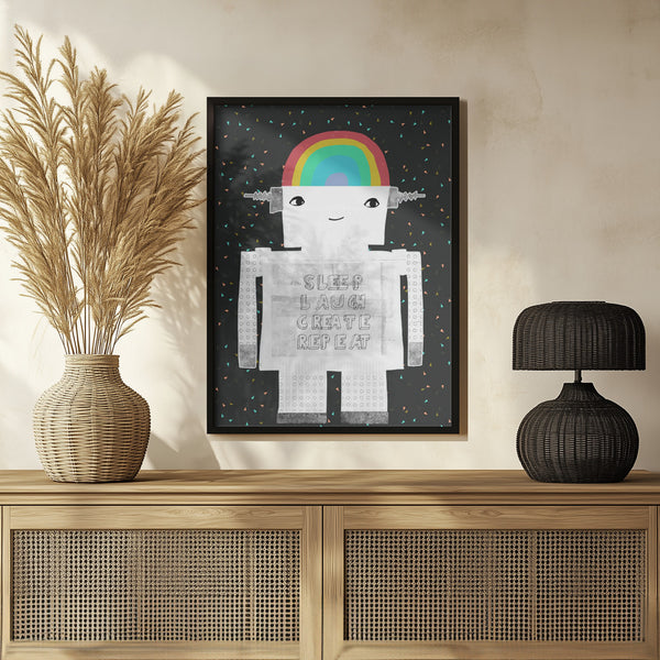 Tablou înramat „Life in Circuits” de Treechild