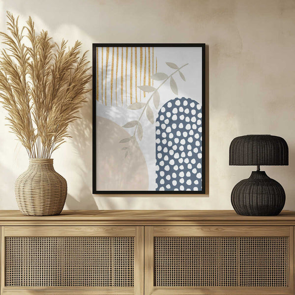 Tablou înramat „boho blue-1” de Sally Ann Moss