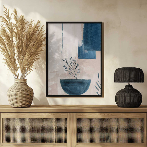 Tablou înramat „Calm Blues-3” de Sally Ann Moss