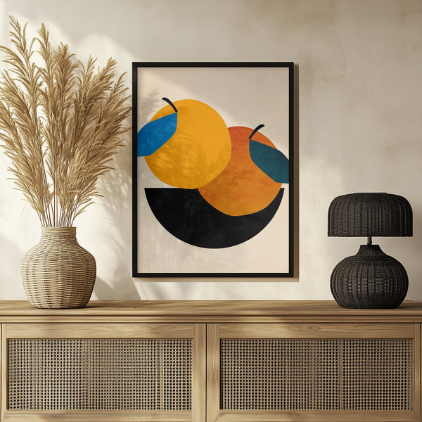 Tablou înramat „Two Oranges” de Kubistika