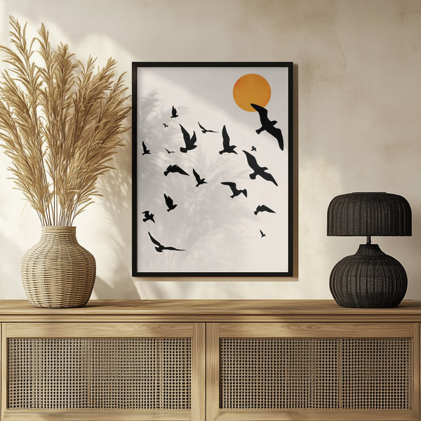 Tablou înramat „Dancing In the Sky” de Kubistika