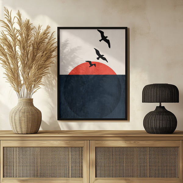 Tablou înramat „Sunset Breeze” de Kubistika