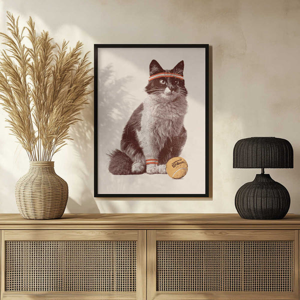 Tablou înramat „Chat Tennis” de Florent Bodart