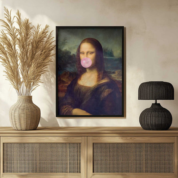 Tablou înramat „Mona Lisa Bubble Gum” de Taudalpoi