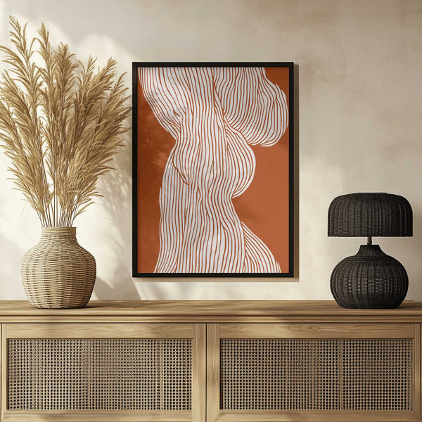 Tablou înramat „Curved Line Dance” de Treechild