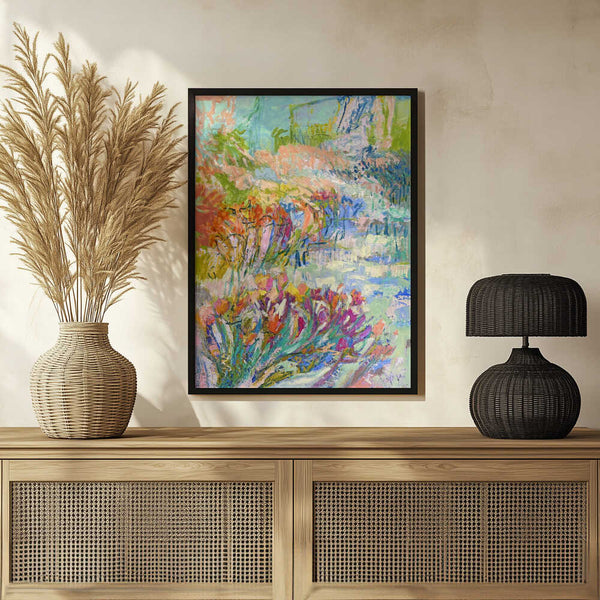 Tablou înramat „Vibrant Garden Path” de Dorothy Fagan