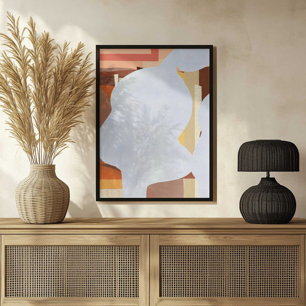 Tablou înramat „Geometric Shapes And Fluid Forms” de Little Dean