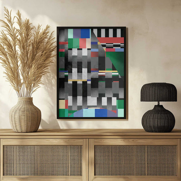 Tablou înramat „Glitch abstract artwork 01” de Little Dean