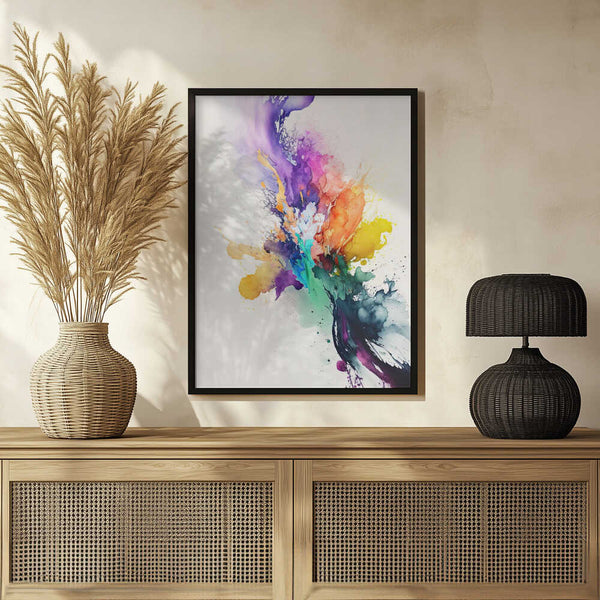 Tablou înramat „Vibrant Color Burst” de Mauro