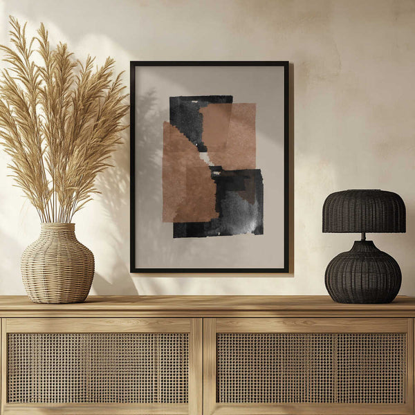 Tablou înramat „Earthy Blocks Blend” de THE MIUUS STUDIO