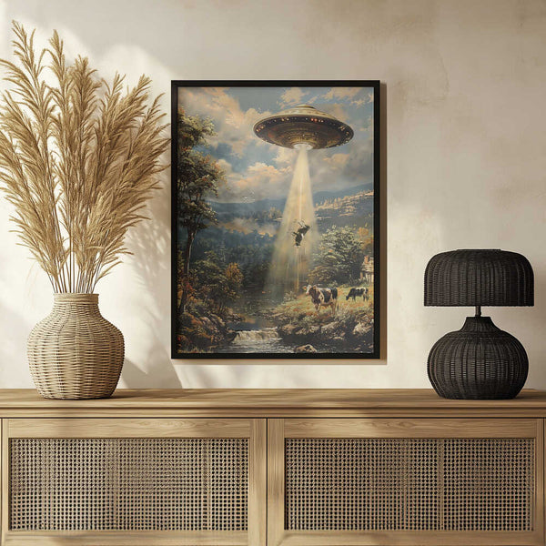 Tablou înramat „Alien Cowspiracy” de Dikhotomy