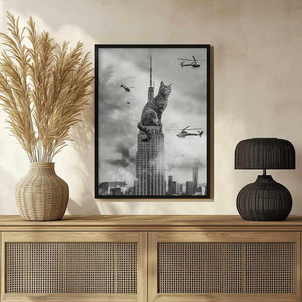 Tablou înramat „Cat on top” de Dikhotomy