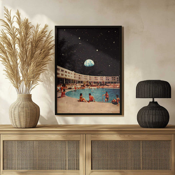 Tablou înramat „Lunar Pool” de Taudalpoi